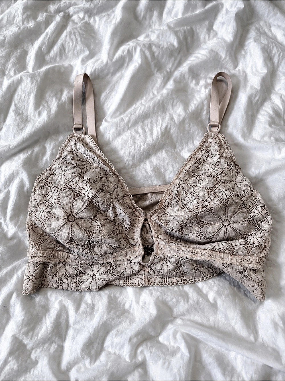 Aerie Floral Lace Bra Size Large